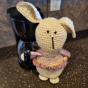Hotsie Totsie Bunny Crochet Plushie 15 Inches, Christmas Stocking Ready